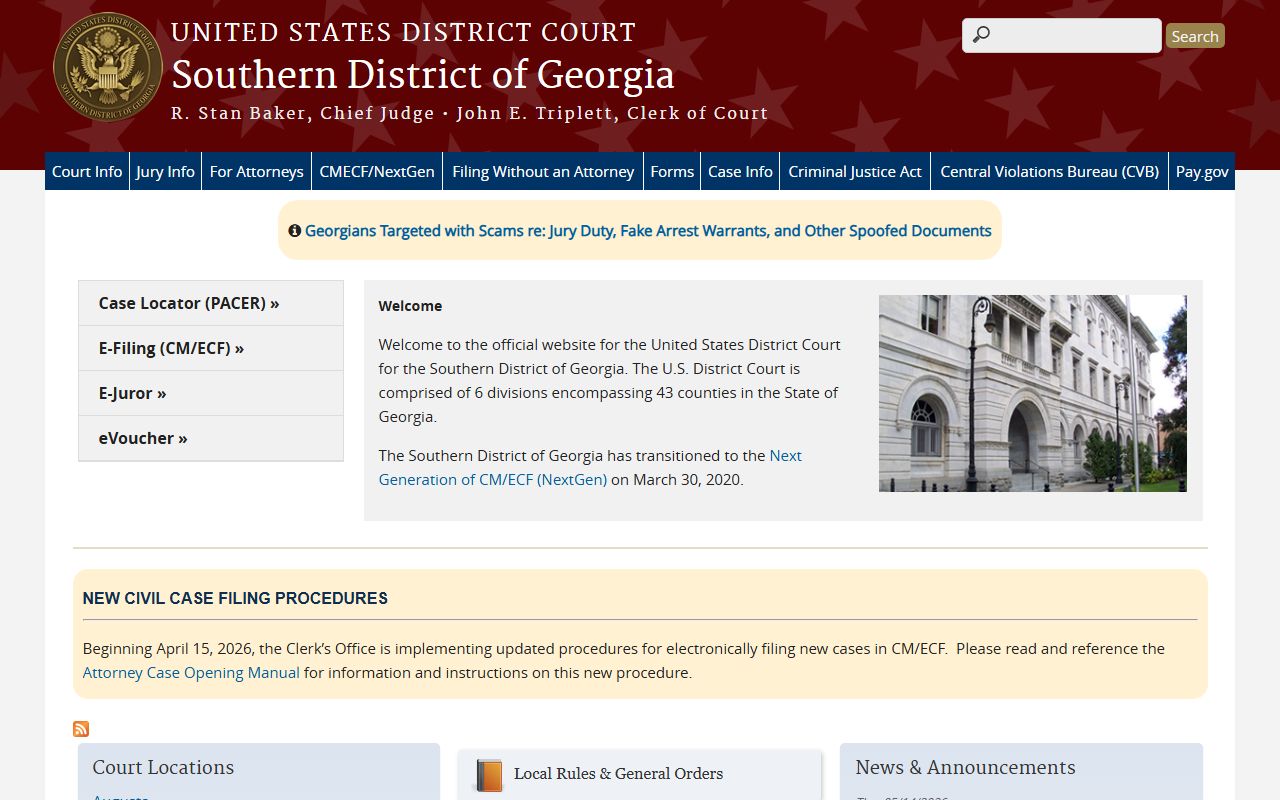 Jefferson County court records Southern District court website