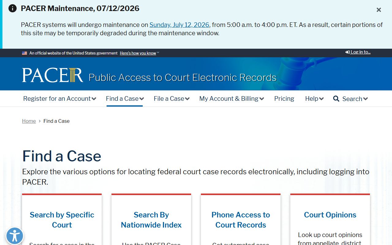 Jefferson County criminal court records PACER find a case source