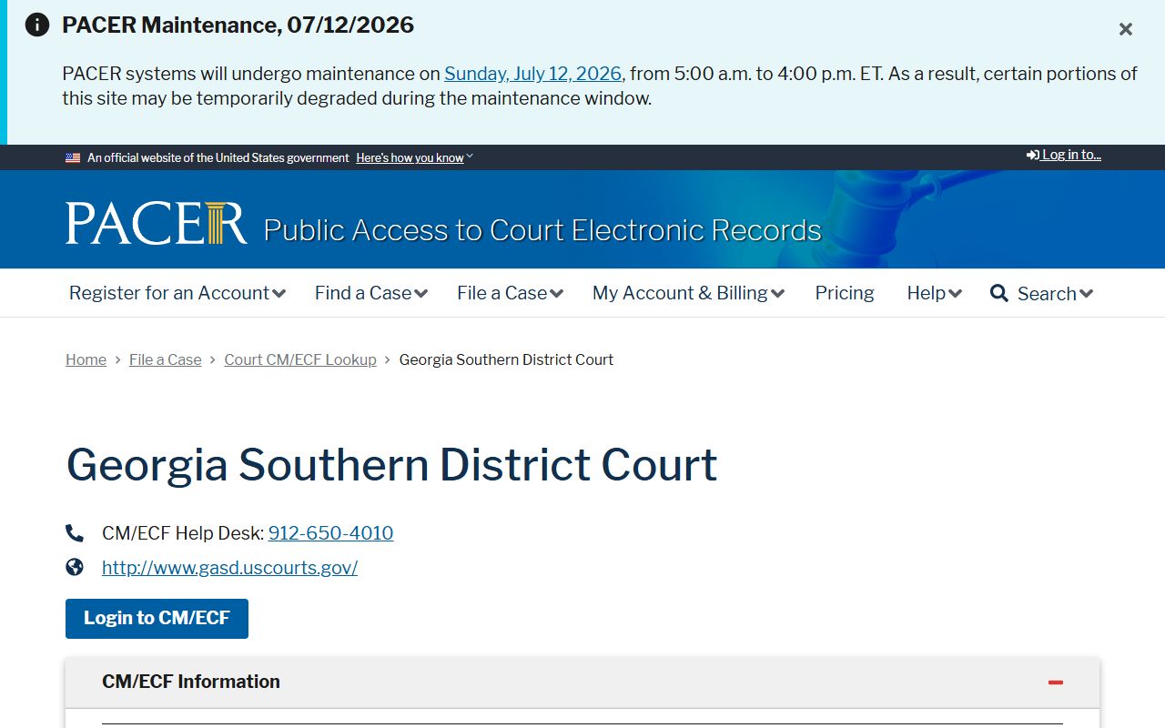 Jefferson County criminal court records Southern District CM ECF lookup