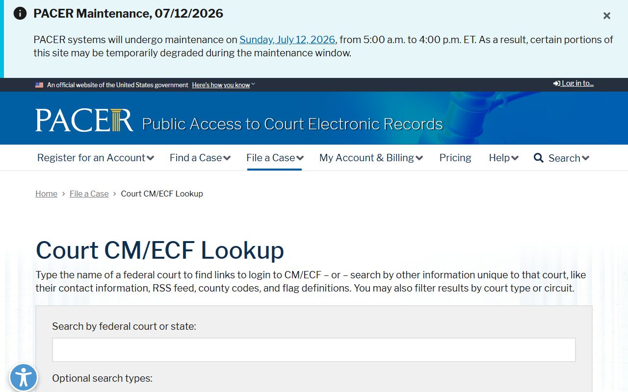 Jefferson County criminal court records federal CM ECF lookup