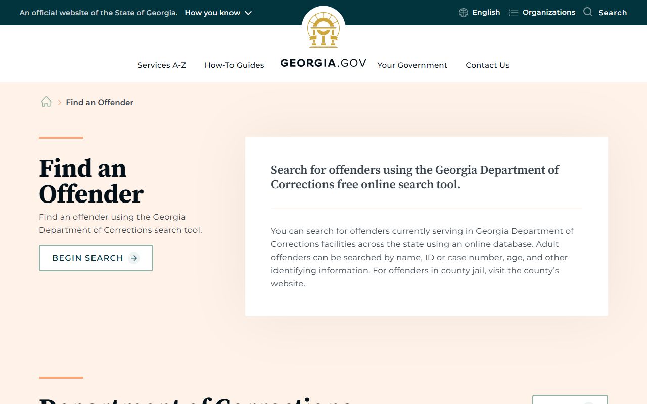 Jefferson County inmate search Georgia.gov offender guide