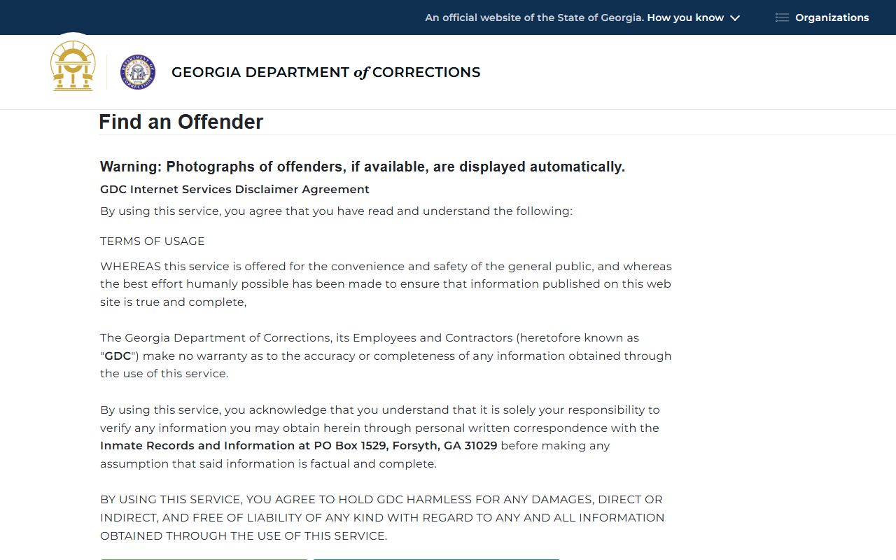 Jefferson County inmate search GDC offender query