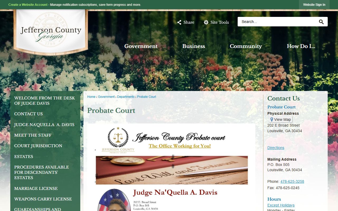 Jefferson County marriage records Probate Court page